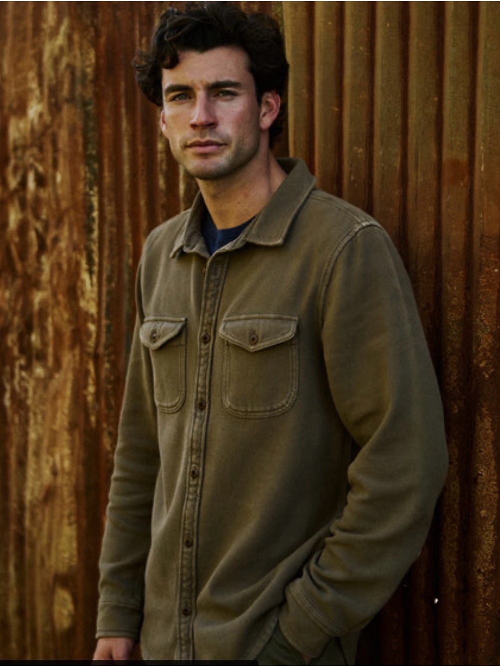 OUTERKNOWN • the blanket shirt - olive green - medium - men’s